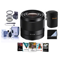 

Sony FE 28mm f/2 E-Mount Lens - Bundle with 49mm Filter Kit (UV/CPL/ND2), Lens Case, Lens Wrap (15x15), Cleaning Kit, PC Software Package