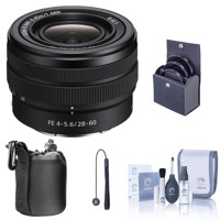 

Sony FE 28-60mm f/4-5.6 Lens Bundle with Filter Kit, Lens Case, Cleaning Kit, Lens Cap Tether