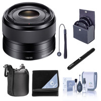 

Sony E 35mm F/1.8 OSS E-Mount Lens - Bundle with 49mm Filter Kit (UV/CPL/ND2), Soft Lens Case, Lens Wrap (15x15) Lens Cleaner, Cleaning Kit, Lenscap