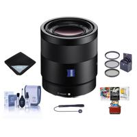 

Sony Sonnar T* FE 55mm F1.8 ZA E-Mount Lens Bundle with 49mm Filter Kit, Lens Wrap, Cleaning Kit, Capleash II, Mac Software Package