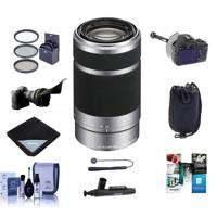 

Sony E 55-210mm f/4.5-6.3 OSS E-Mount Lens, Silver/Black - Bundle With 49mm Filter Kit, Flex Lens Shade, DSLR Follow Focus & Rack Focus, Soft Lens Case, Lens Wrap, Cleaning Kit And More