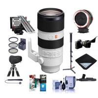 

Sony FE 70-200mm f/2.8 GM OSS E-Mount Lens - Bundle With 77mm Filter Kit, Flex Lens Shade, LensAlign MkII Focus Calibration System, Peak Lens Changing Kit Adapter, LensCoat RainCoat, Monopod