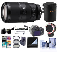 

Sony E 70-350mm f/4.5-6.3 G OSS Lens - Bundle With FocusShifter DSLR Follow Focus & Rack Focus, Peak Lens Changing Kit Adapter, Flex Lens Shade, 67mm Filter Kit, Lens case, Software Package, And More