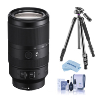 

Sony E 70-350mm f/4.5-6.3 G OSS Lens - Bundle With Vanguard Alta Pro 264AT Tripod and TBH-100 Head with Arca-Swiss Type QR Plate, Cleaning Kit, MicroFiber Cloth