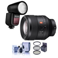 

Sony FE 85mm F1.4 GM (G Master) E-Mount Lens - Bundle With Flashpoint Zoom Li-on X R2 TTL On-Camera Round Flash Speedlight, 77mm Filter Kit, Cleaning Kit