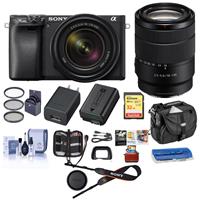 Sony Alpha a6400 Mirrorless Digital Camera with 18-135mm f/3.5-5.6 OSS Lens - Bundle With Camera Case, 32GB SDHC Card, 55mm Filter Kit, Cleaning Kit, Card Reader, Memory Wallet, Mac Software Pack