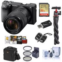 

Sony Alpha a6400 Mirrorless Digital Camera with 18-135mm f/3.5-5.6 OSS Lens - Bundle With Camera Case, 32GB SDHC Card, 55mm Filter Kit, Cleaning Kit, Card Reader, Memory Wallet, Mac Software Pack