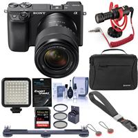 Sony Alpha a6400 Mirrorless Digital Camera with 18-135mm f/3.5-5.6 OSS Lens, Bundle with Vlogger Kit