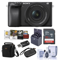

Sony Alpha a6400 24.2MP Mirrorless Digital Camera with 16-50mm f/3.5-5.6 OSS Lens - Bundle With Camera Case, 32GB SDHC Card, 40.5mm Filter Kit, Cleaning Kit, Card Reader, Memory Wallet, Mac Software Pack