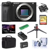 

Sony Alpha a6600 Mirrorless Camera Body - Bundle With Camera Case, 64GB SDXC U3 Memory Card, Spare Battery, Table Top Tripod, Compact Charger, Cleaning Kit, Memory Wallet, Card Reader, PC Software