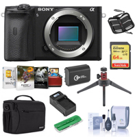 

Sony Alpha a6600 Mirrorless Camera Body - Bundle With Camera Case, 64GB SDXC U3 Memory Card, Spare Battery, Table Top Tripod, Compact Charger, Cleaning Kit, Memory Wallet, Card Reader, Mac Software