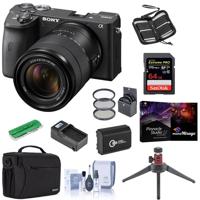 

Sony Alpha a6600 Mirrorless Digital Camera with 18-135mm Lens - Bundle With Camera Case, 64GB SDXC U3 Memory Card, Spare Battery, Table Top Tripod, Compact Charger, 55mm Filter Kit, PC Software, More