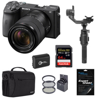 

Sony Alpha a6600 Mirrorless Digital Camera with 18-135mm Lens - Bundle With DJI Ronin-SC Gimbal Stabilizer, 64GB SDXC Card, Camera Case, Battery, Screen Protector, 55mm Filter Kit