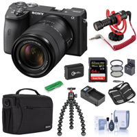 

Sony Alpha a6600 Mirrorless Camera with 18-135mm Lens - Bundle With Camera Case, 64GB SDXC U3 Memory Card, Spare Battery, RODE Compact On-Camera Mic, Joby GorillaPod 3K Kit, Compact Charger, And More