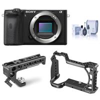 Sony Alpha a6600 Mirrorless Digital Camera Body Only, Bundle with SmallRig Cage, SmallRig Arri Locating Handle and ProOptic Cleaning Kit