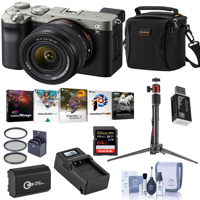 

Sony Alpha 7C Mirrorless Digital Camera with FE 28-60mm f/4-5.6 Lens, Silver Bundle with Bag, 64GB SD Card, Extra Battery, Charger, Mini Tripod, Corel PC Software Suite, Filter Kit and Accessories