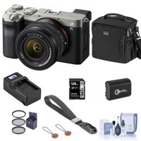 

Sony Alpha 7C Mirrorless Digital Camera with FE 28-60mm f/4-5.6 Lens, Silver, Bundle with Bag, 128GB SD Card, Extra Battery, Compact Charger, Wrist Strap, Filter Kit, Cleaning Kit
