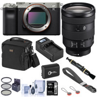 

Sony Sony Alpha 7C Mirrorless Digital Camera, Silver with FE 24-105mm f/4 G OSS E-Mount Lens Bundle with Bag, 128GB SD Card, Wrist Strap, Extra Battery, Charger, Filter Kit and Accessories