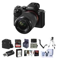 Sony Alpha a7II Mirrorless Digital Camera with FE 28-70mm f/3.5-5.6 OSS Lens, - Bundle With Camera Case , 32GB Class 10 SDHC Card, 55mm Filter Kit (UV/CPL/ND2), Spare Battery, Tripod, And More