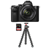 

Sony Alpha a7II Mirrorless Camera with FE 28-70mm f/3.5-5.6 OSS Lens - Bundle With 32GB U3 SDXC Memory Card, Joby GorillaPod 3K Kit, Black