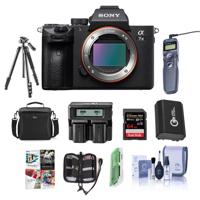 

Sony Alpha a7 III 24MP UHD 4K Mirrorless Digital Camera (Body Only) - Bundle 64GB SDHC U3 Card, Camera Case, Spare Battery, Tripod, Dual Charger, Remote Shutter Release, Software Package, And More