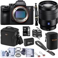 Sony Alpha a7R III Mirrorless Digital Camera (V2) with FE 24-70mm f/4 ZA OSS Lens Bundle with 128GB SD Card, Bag, Extra Battery, Wrist trap, Screen Protector and Accessories