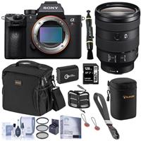 Sony Alpha a7R III Mirrorless Digital Camera (V2) with FE 24-105mm f/4 G OSS Lens Bundle with 128GB SD Card, Bag, Extra Battery, Wrist trap, Screen Protector and Accessories