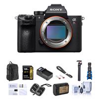 Sony Alpha a7R IV Mirrorless Digital Camera Body (V2) Bundle with 128GB V90 SD Card, Backpack, Extra Battery, Charger, Mic, Octopus Tripod, Wrist Strap and Accessories
