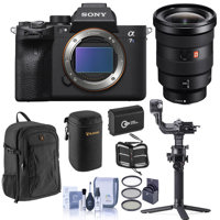 

Sony Alpha a7S III Mirrorless Camera with 16-35mm f/2.8 Lens Gimbal Bundle with DJI RSC 2, Backpack, Extra Battery, Filter Kit, Lens Case and Accessories