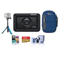 

Sony Cyber-shot RX0 II Digital Camera - Bundle With 32GB U3 MicroSDHC Card, Camera Case, Selfie Stick Tripod, Cleaning Kit, PC Software Package