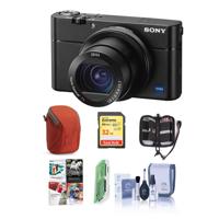 

Sony Cyber-shot DSC-RX100 VA Digital Camera, Black - Bundle With 32GB SDHC U3 Card, Camera Case, Cleaning Kit, Memory Wallet, Card Reader, Pc Software Package