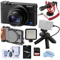 

Sony Cyber-shot DSC-RX100 VI Camera with 24-200mm F2.8-F4.5 ZEISS VS T* Zoom Lens - Bundle With Sony VCT-SGR1 Shooting Grip and Tripod, RODE Compact On-Camera Microphone, 64GB SDXC Card, And More