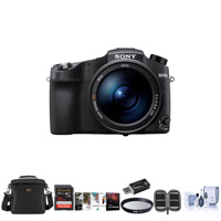 

Sony Cyber-shot DSC-RX10 IV Digital Camera, Black - Bundle With Camera Case, 32GB SDHC U3 Card, 72mm UV Filter, Memory Wallet, Card Reader, Cleaning Kit, Software Package