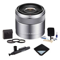 

Sony E 30mm F/3.5 E-Mount Lens, Silver, Bundle with 49mm Filter Kit (UV/CPL/ND2), Lens Wrap (15x15), Lens Cleaner, Cleaning Kit
