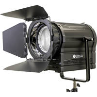 

Intellytech Light Cannon Kit, Includes F-485 Daylight High Output 485W 7" LED Fresnel with DMX, Four-Leaf Metal Barndoors, Silver/Black