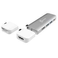 

J5 Create JCD387 ULTRADRIVE USB-C Dual-Display Modular Mini Dock, Space Gray and White