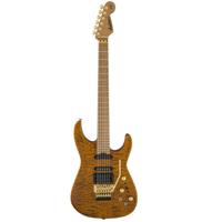 

Jackson USA Signature Phil Collen PC1 Satin Electric Guitar, Caramelized Flame Maple Fingerboard, Transparent Amber