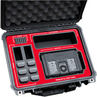 

Jason Cases Hard Travel Case with Laser-Cut Foam for Blackmagic Design Video Assist 4K 7" Recording Monitor, Red Overlay