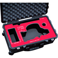 

Jason Cases Protective Case with Laser-Cut Foam for Canon 17-120mm Lens, Red Overlay