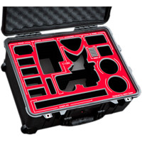 

Jason Cases Hard Travel Case with Laser-Cut Foam for Canon C100 Mark II Camera Kit, Red Overlay