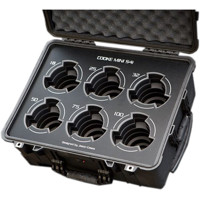 

Jason Cases Protective Case with Laser-Cut Foam for Set of 6 Cooke mini S4/i Prime Lenses, Black Overlay