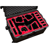 

Jason Cases Protective Case with Laser-Cut Foam for DJI Inspire Quadcopter, Red Overlay