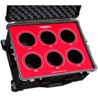 

Jason Cases Protective Case with Laser-Cut Foam for Rokinon Xeen 6-Lens Bundle, Red Overlay
