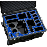 

Jason Cases Hard Rolling Case with Wheels and Pull-Out Handle for Sony FS7 Camera, Blue Overlay