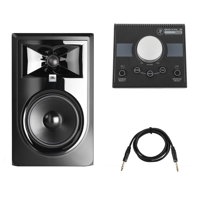 

JBL 306P MkII Powered 6.5" Two-Way Studio Monitor - Mackie Big Knob Passive 2x2 Studio Monitor Controller - TRS 6' 1/4" Male to 1/4" TRS Male Cable with Rean by Neutrik Gold Connectors