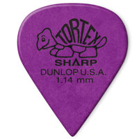 

Dunlop Tortex Sharp Guitar Picks, 1.14mm Gauge, Purple, 12-Pack