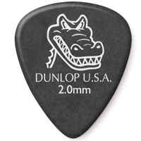 

Dunlop Gator Grip Series Guitar Picks, 2.0mm Gauge, Black, 12-Pack