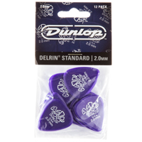 

Dunlop Delrin 500 Series Guitar Picks, 2.0mm Gauge, Purple, 12-Pack