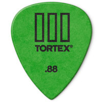 

Dunlop Tortex TIII Guitar Picks, 0.88mm Guage, Green, 72-Pack