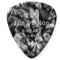 

Dunlop Celluloid Guitar Picks, Extra Heavy, Black Pearloid, 12-Pack